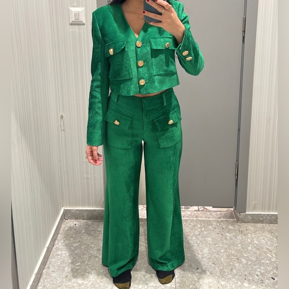 ADL x Raisa Vanessa Green velvet set